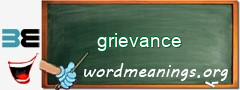 WordMeaning blackboard for grievance